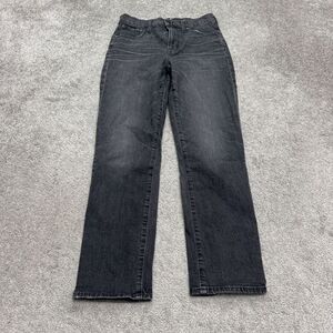 Madewell The Perfect Vintage Crop Denim Jeans Womens 28T Washed Black High Rise
